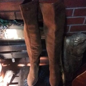 Vince Camuto Tan Over the Knee Boots
